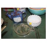 VINTAGE JUICER, GLASSWARE, ETC.