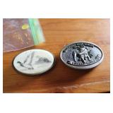 2 BELT BUCKLES