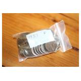 LOT OF 51 1957 D WHEAT CENTS