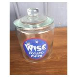 GLASS WISE POTATO CHIP STORE COUNTER JAR