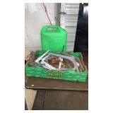 Gas can & metal brackets