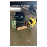 Minnow buckets, fishing pole holders, etc