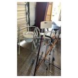 Shower chairs, walker, canes, etc