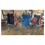 3 Outdoor folding chairs