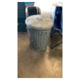Galvanized garbage can