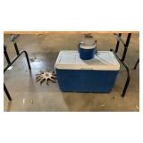 Coolers & small farm implement decor