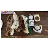 LOT OF EXTENSION CORDS, TIMERS