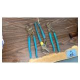THREE PAIRS OF PLIERS