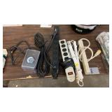 LOT OF SURGE PROTECTORS, ETC