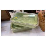 TWO PRINCESS HOUSE FOOD CONTAINERS