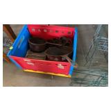 CRATE OF CAST IRON SKILLETS