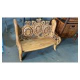 SMALL WOODEN BENCH, 14" tall