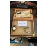 Fossil watches in wooden box