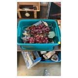 Small tote of decor, etc
