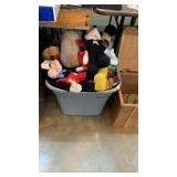 Tote of stuffed animals