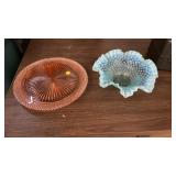FLUTED BOWL AND PLATTER