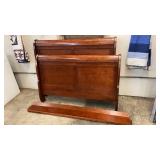 QUEEN SLEIGH BED WITH RAILS