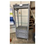 LIGHTED SHELF, 30x20x77" tall