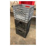 THREE MILK CRATES