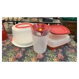 Food containers, cake carrier & pitcher