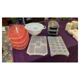 Food containers, strainer, egg dish