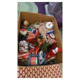 Box of Christmas items
