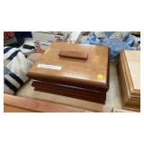 CHERRY JEWELRY BOX WITH VELVET LINERS