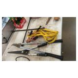 LUG WRENCH, JUMPER CABLES, SNIPPERS