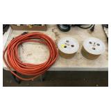 TWO ROLLS OF WIRE, EXTENSION CORD