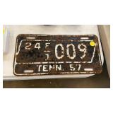 1957 TENNESSEE LICENSE PLATE
