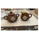 PIGEON FORGE POTTERY SUAGR AND CREAMER