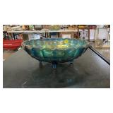 CARNIVAL GLASS FOOTED DISH