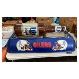 MILLER LITE OILERS ADVERTISING LIGHT FIXTURE, 40"