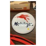 Mobil has metal sign