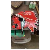 Indian head metal sign