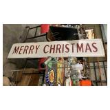 Merry Christmas metal sign