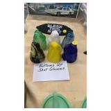 6 Bottoms up shot glasses