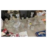 LOT OF GLASS CANDLE HOLDERS