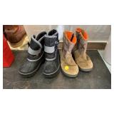 TWO PAIRS OF CHILDS BOOTS, SZ 10