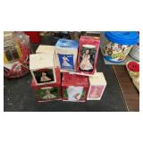 LOT OF HALLMARK CHRISTMAS ORNAMENTS, BARBIE, ETC