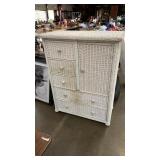 WICKER CABINET, 37x18x48" tall