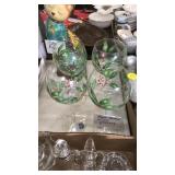 Hand painted wine glasses