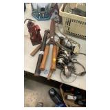 Drill, clippers,bottle Jack , etc
