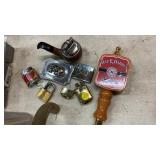 LOT OF COLLECTOR ITEMS, LIGHTER, BELT BUCKLES,
