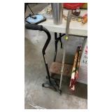 LOT OF CANES, STOOL, ETC