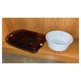 LOT OF BAKING DISHES, BOWL