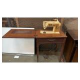 Vintage sewing machine & table
