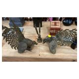 THREE ANMIAL BRASS DECOR