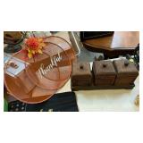THANKFUL PUMPKIN DECOR, DECORATIVE STORGE BINS