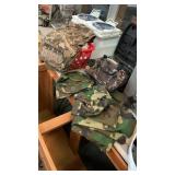 Camp jacket, hat, vest, pouch